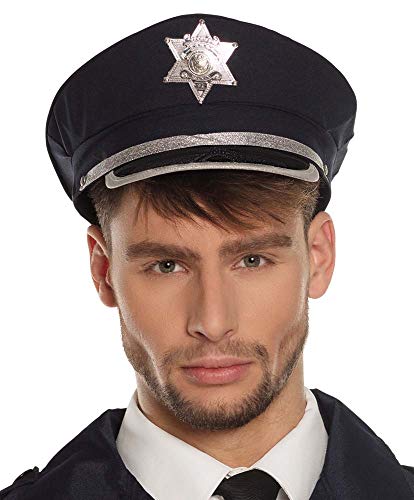 Boland 97049 - Mütze Polizist, Kopfbedeckung, Hut, Sheriff, Deputy, Kostüm-Zubehör, Verkleidung, Karneval, Mottoparty, JGA von Boland