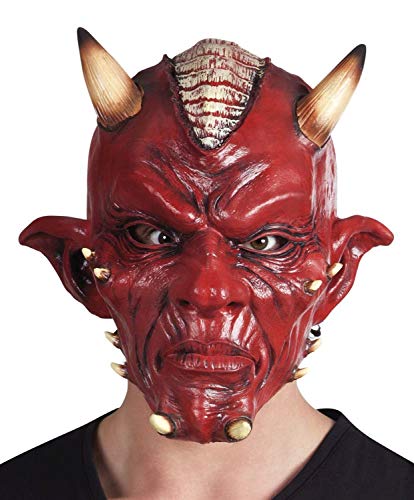 Boland 97505 - Latex Kopfmaske Teufel, Maske fürs Gesicht, Kostüm, Karneval, Halloween, Mottoparty, Zombie von Boland