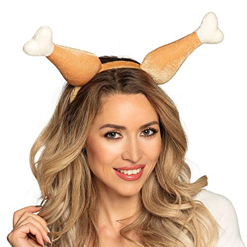 Boland 99944 - Haarreif Hähnchen, Tiara, Hähnchenkeulen, Metzger, Kopfbedeckung, Kostüm, Karneval, Mottoparty Boland 99944 - Haarreif Hähnchen, Tiara, Hähnchenkeulen, Metzger, Kopfbedeckung, Kostüm, Karneval, Mottoparty von Boland