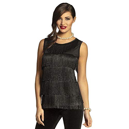 Boland - Charleston Top, Schwarz, für Damen, Shirt mit Fransen, 20er Jahre, Flapper, Kostüm, Verkleidung, Mottoparty Boland - Charleston Top, Schwarz, für Damen, Shirt mit Fransen, 20er Jahre, Flapper, Kostüm, Verkleidung, Mottoparty von Boland