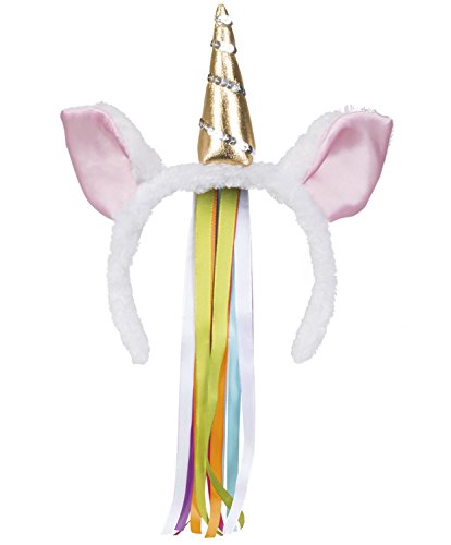 Boland - Einhorn Tiara für Erwachsene, Haarreif mit Horn und Ohren, Unicorn Kostüm, Faschingskostüme, Märchen Kostüme, Junggesellenabschied von Boland