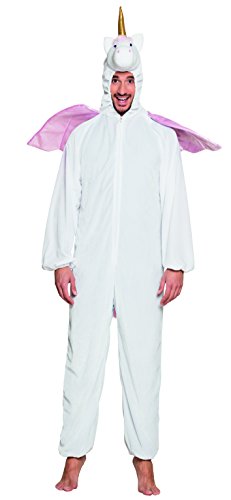 Boland - Erwachsenen-Kostüm Einhorn, Kapuzen-Overall aus Plüsch, Reisverschluss vorne, Fantasy, Unicorn, Karneval, Fasching, Mottoparty Boland - Erwachsenen-Kostüm Einhorn, Kapuzen-Overall aus Plüsch, Reisverschluss vorne, Fantasy, Unicorn, Karneval, Fasching, Mottoparty von Boland
