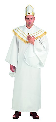 Boland - Erwachsenen-Kostüm Papst, verschiedene Größen, Mitra, Kragen und Toga, Pfarrer, Heiliger, Kirche, Set, Karenval, Mottoparty von Boland