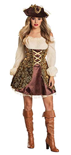 Boland - Kostüm Pirat für Damen, Piratin Set mit Kleid und Hut, Faschingskostüme Frauen, Verkleidung für Karneval, JGA von Boland