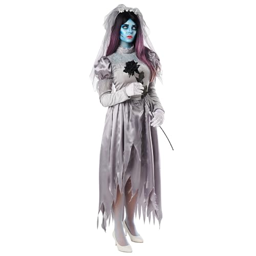 Boland - Erwachsenenkostüm Graue Hexe, Faschingskostüme, Halloween, Märchenkostüm, Kostümset von Boland