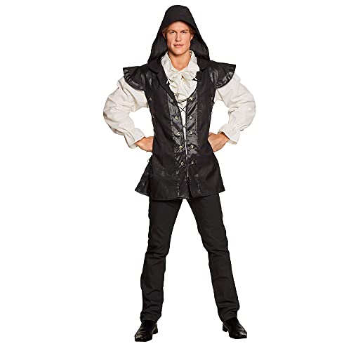 Boland - Erwachsenen-Kostüm Hooded Ranger, Weste mit Kapuze und Hemd, Mittelalter-Kostüm, Set, Karneval, Mottoparty von Boland