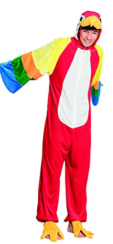 Boland 88168 - Kostüm Papagei, max. 165 cm, Verkleidung für Karneval und Mottoparty, Faschingskostüme für Damen und Herren, Plüschkostüm von Boland