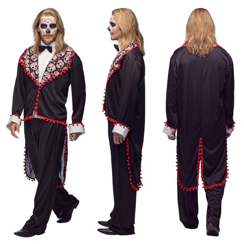 Boland - Erwachsenenkostüm Senor Esqueleto, Kostüm für Erwachsene, Faschingskostüme, Halloween, Dia de los Muertos, Todestag Mexiko Boland - Erwachsenenkostüm Senor Esqueleto, Kostüm für Erwachsene, Faschingskostüme, Halloween, Dia de los Muertos, Todestag Mexiko von Boland