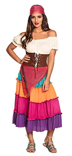Boland - Kostüm für Erwachsene Wahrsagerin Nadya, Kleid, Gürtel und Kopftuch, Bandana, Top, Gürtel und Rock, Set, Karneval, Mottoparty Boland - Kostüm für Erwachsene Wahrsagerin Nadya, Kleid, Gürtel und Kopftuch, Bandana, Top, Gürtel und Rock, Set, Karneval, Mottoparty von Boland