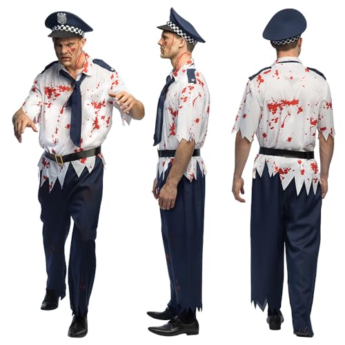 Boland - Erwachsenenkostüm Zombie-Polizei, Kostüm für Erwachsene, Faschingskostüme, Halloween, Horror-Polizist von Boland