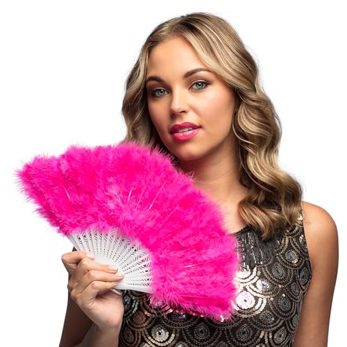Boland - Fächer mit Federn, 23 cm, ideal für 20er Jahre Kostüme oder eine Charleston Mottoparty, Accessoire für Karneval Boland - Fächer mit Federn, 23 cm, ideal für 20er Jahre Kostüme oder eine Charleston Mottoparty, Accessoire für Karneval von Boland