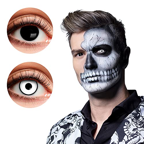 Boland - Farbige Motiv Kontaktlinsen, 2 Stück, Monatslinsen für 3 Monate, ohne Stärke, Halloween, Karneval von Boland