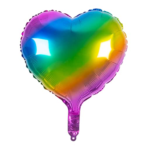 Boland - Folienballon Herz, Größe 40 x 45 cm, Ballon, für Luft und Helium geeignet, inkl. Strohhalm zum Aufblasen, Dekoration, Geschenk, Geburtstag von Boland