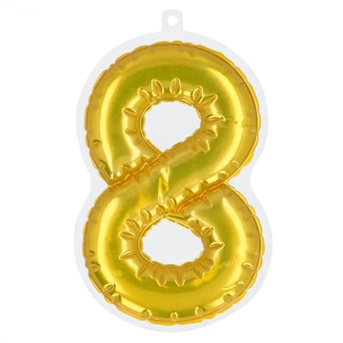 Boland - Folienballon Nummer Aufkleber Gold Nr.:8 von Boland
