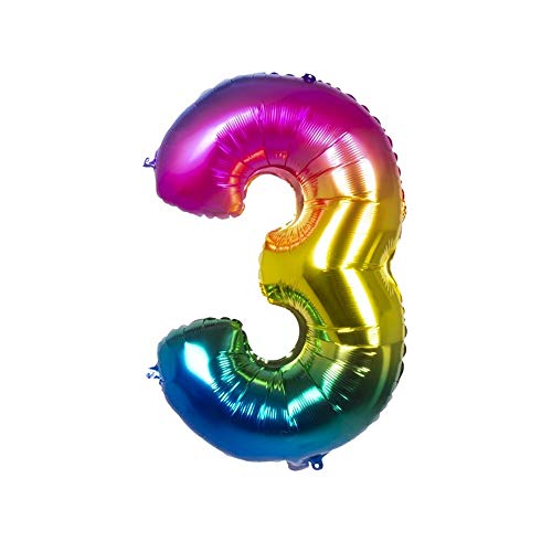 Boland - Folienballon Zahl, Größe 86 cm, Regenbogenfarben, Zahlenballon, Nummer, Ballon, Helium, Geburtstag, Jubiläum, Jubiläumsjahr, Lebensjahr, Überraschungsparty, Dekoration Boland - Folienballon Zahl, Größe 86 cm, Regenbogenfarben, Zahlenballon, Nummer, Ballon, Helium, Geburtstag, Jubiläum, Jubiläumsjahr, Lebensjahr, Überraschungsparty, Dekoration von Boland