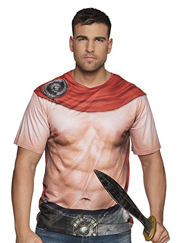 Boland - Fotorealistisches Shirt Gladiator, Kurzarm-Shirt, T-Shirt mit Motiv-Druck, Kostüm, Karneval, Mottoparty von Boland