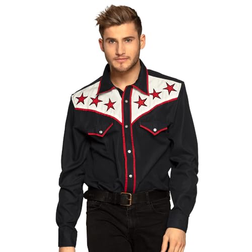Boland - Hemd Cowboy, verschiedene Größen für Herren, Wilder Westen, Sheriff, Cowboyhemd, Shirt, Oberteil, Kostüm, Mottoparty, Karneval Boland - Hemd Cowboy, verschiedene Größen für Herren, Wilder Westen, Sheriff, Cowboyhemd, Shirt, Oberteil, Kostüm, Mottoparty, Karneval von Boland