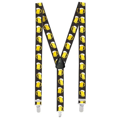 Boland - Hosenträger, 1 Stück, Elasthan, Gummi, Metallschließe, Lederpatch, Suspenders, Motiv, Verkleidung, Kostüm, Mottoparty, Karneval Boland - Hosenträger, 1 Stück, Elasthan, Gummi, Metallschließe, Lederpatch, Suspenders, Motiv, Verkleidung, Kostüm, Mottoparty, Karneval von Boland