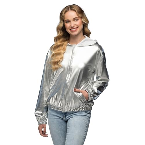 Boland - Jacke Rave im Metallic Look, Kostüm für Damen und Herren im Retro Style, Gruppenkostüm für Mottoparty oder Karneval Boland - Jacke Rave im Metallic Look, Kostüm für Damen und Herren im Retro Style, Gruppenkostüm für Mottoparty oder Karneval von Boland