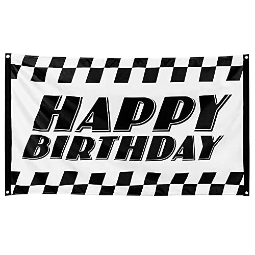 Boland Karierte Happy Birthday Polyester Flagge für Kindergeburtstag Karierte Flagge Rennwagen Go Kart Kindergeburtstag Party Flagge 90 x 150 cm Boland Karierte Happy Birthday Polyester Flagge für Kindergeburtstag Karierte Flagge Rennwagen Go Kart Kindergeburtstag Party Flagge 90 x 150 cm von Boland