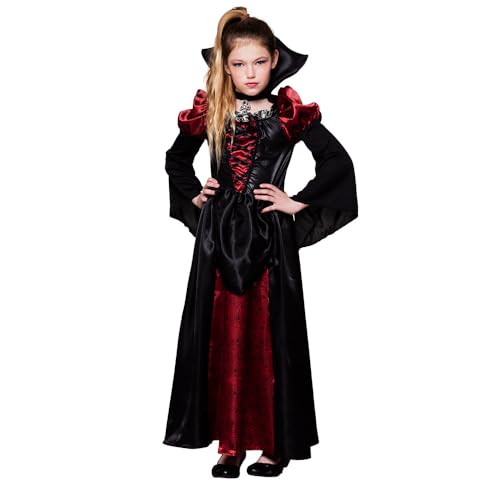 Boland - Kinder-Kostüm Vampir-Königin, verschiedene Größen, Kleid mit Halsband, Halloween, Kinderkostüm, Mottoparty von Boland