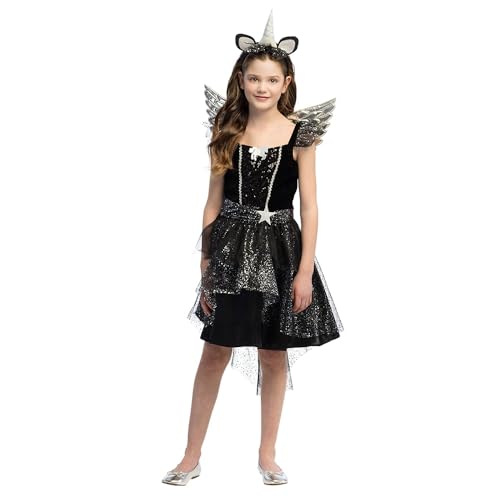 Boland - Kinderkostüm Dunkles Einhorn, 3-teiliges Set, Kostüm für Kinder, Faschingskostüme, Halloween, Märchen Kostüm von Boland