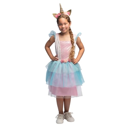 Boland - Kinderkostüm Einhorn Prinzessin, Kleid und Diadem für Karneval, Mottoparty und Rollenspiele, Märchenkostüm von Boland