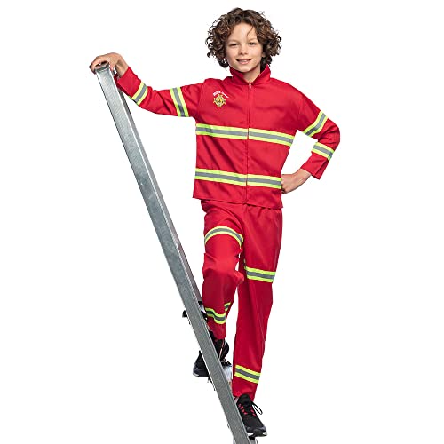 Boland - Kinderkostüm Feuerwehrmann, Jacke und Hose, Feuerwehr Kostüm, Feuerwehruniform, Faschingskostüm Boland - Kinderkostüm Feuerwehrmann, Jacke und Hose, Feuerwehr Kostüm, Feuerwehruniform, Faschingskostüm von Boland