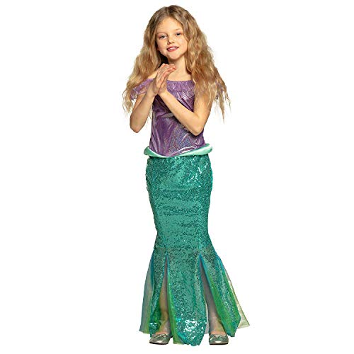 Boland - Kinderkostüm Meerjungfrau, langes Kleid und Tiara für Mädchen, mit Pailletten und Tüll, Mermaid, Kostüm, Karneval, Mottoparty von Boland