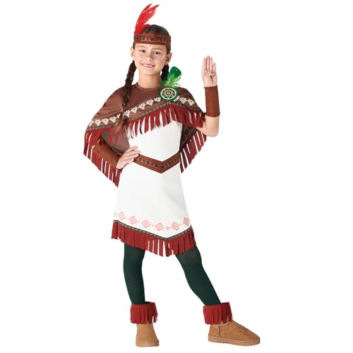 Boland - Kinderkostüm Native Dakota für Mädchen, Faschingskostüm für Mottoparty oder Karneval, Kostüm, Wilder Westen, 7-9 Jahre von Boland