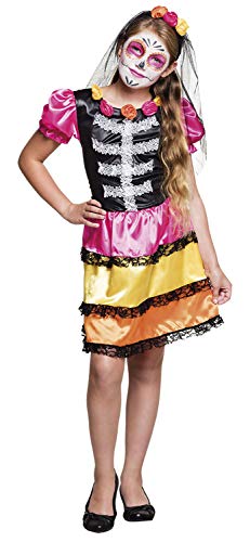 Boland - Kostüm Niña Calavera für Kinder, Mädchen Kostüm, Skelett, Kleid und Schleier, Dia de los Muertos, Halloween, Karneval, Mottoparty von Boland