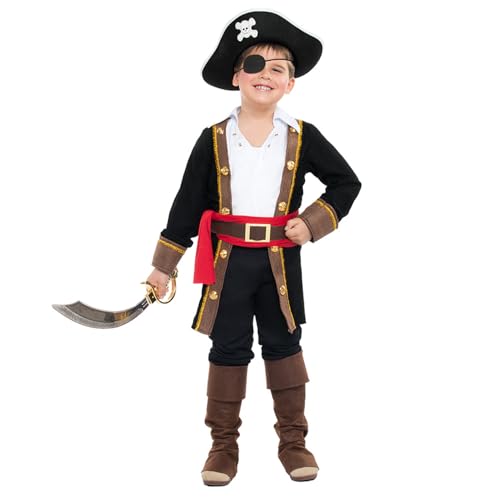Boland - Kinderkostüm Pirat 6-teilig, Faschingskostüm für Mottoparty oder Karneval, Seefahrer Kostüm Boland - Kinderkostüm Pirat 6-teilig, Faschingskostüm für Mottoparty oder Karneval, Seefahrer Kostüm von Boland