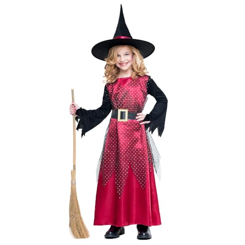 Boland - Kinderkostüm Rote Hexe, Kostüm für Kinder, Faschingskostüme Halloween, Märchenkostüm von Boland