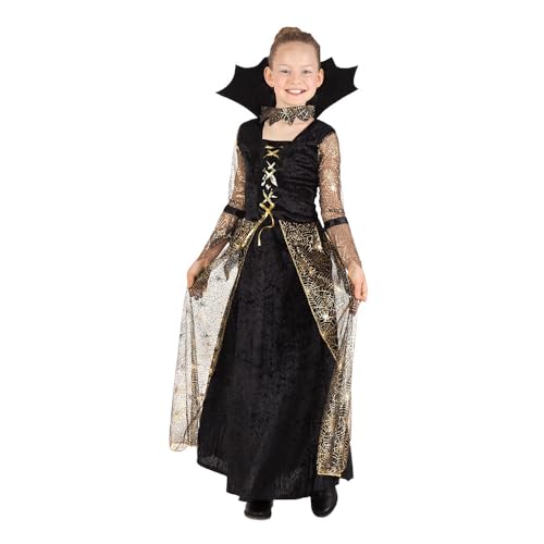 Boland - Kinderkostüm Spiderella, verschiedene Größen, langes Kleid und Halskette, Spinnen-Dame, Spinne, Kostüm, Karneval, Mottoparty, Halloween Boland - Kinderkostüm Spiderella, verschiedene Größen, langes Kleid und Halskette, Spinnen-Dame, Spinne, Kostüm, Karneval, Mottoparty, Halloween von Boland