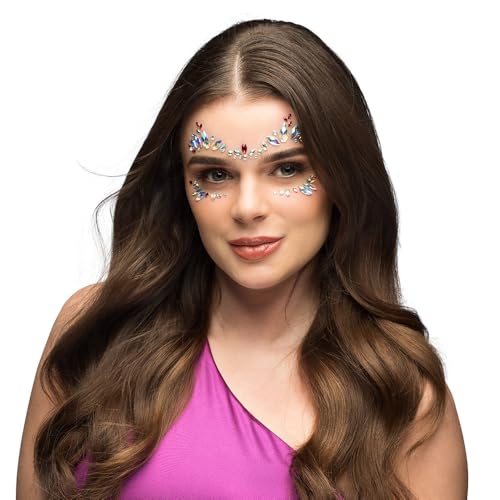 Boland - Körperschmuck 3er Set, selbstklebende Strasssteine für Gesicht und Körper, ideal für Karneval, Make-Up oder Festival von Boland