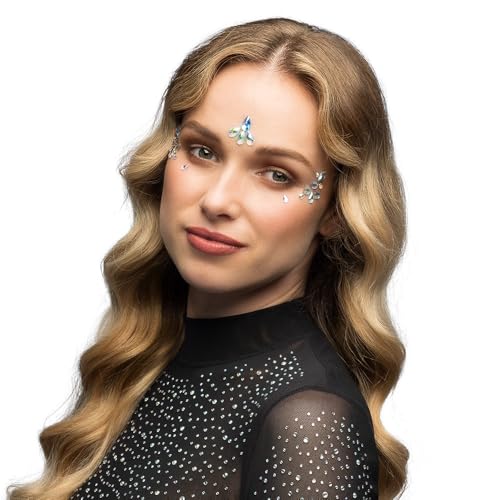 Boland - Körperschmuck 3er Set, selbstklebende Strasssteine für Gesicht und Körper, ideal für Karneval, Make-Up oder Festival von Boland