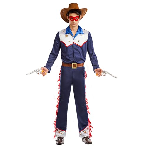 Boland - Kostüm Cowboy für Herren, 4-teilig, Faschingskostüm für Mottoparty, Halloween oder Karneval, Wilder Westen Boland - Kostüm Cowboy für Herren, 4-teilig, Faschingskostüm für Mottoparty, Halloween oder Karneval, Wilder Westen von Boland