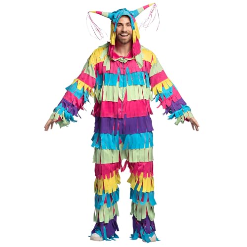 Boland - Kostüm Farbige Pinata für Erwachsene, Verkleidung für Karneval, Mottoparty und JGA, Faschingskostüme Männer von Boland