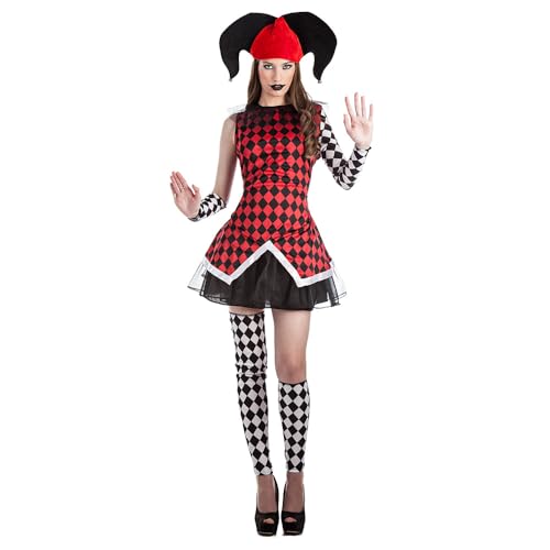 Boland - Kostüm Harlekin für Damen, Faschingskostüm, Kostümset für Halloween, Karneval und Mottoparty von Boland