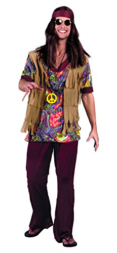 Boland - Kostüm Hippie Men für Erwachsene, Kostümset für Karneval, Faschingskostüme Männer, Flower Power Verkleidung von Boland