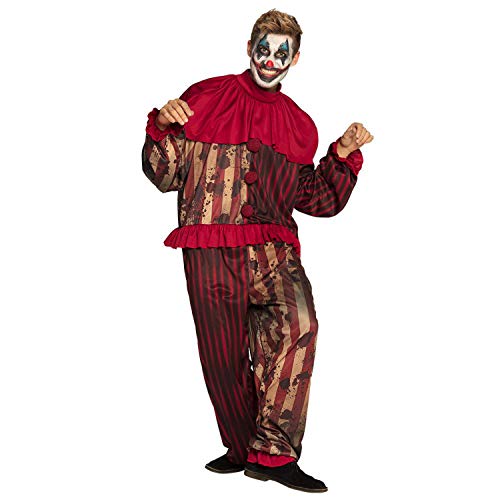 Boland - Kostüm Mitternachts-Clown, Overall mit Kragen, Herren, Horror, Clown, Psycho, Halloween, Karneval, Mottoparty von Boland