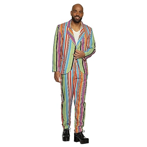 Boland - Kostüm Mr Groovy, Blazer und Hose, für Herren, Streifen, Jacke, Anzug, Flower Power, Retro Style, Verkleidung, Mottoparty, Karneval Boland - Kostüm Mr Groovy, Blazer und Hose, für Herren, Streifen, Jacke, Anzug, Flower Power, Retro Style, Verkleidung, Mottoparty, Karneval von Boland