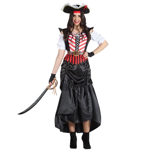 Boland - Kostüm Pirat Grace für Damen, 5-teilig, Faschingskostüm für Mottoparty, Halloween oder Karneval, Seefahrer Boland - Kostüm Pirat Grace für Damen, 5-teilig, Faschingskostüm für Mottoparty, Halloween oder Karneval, Seefahrer von Boland