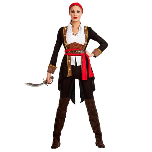 Boland - Kostüm Pirat Rachel für Damen, 5-teilig, Faschingskostüm für Mottoparty, Halloween oder Karneval, Seefahrer Boland - Kostüm Pirat Rachel für Damen, 5-teilig, Faschingskostüm für Mottoparty, Halloween oder Karneval, Seefahrer von Boland