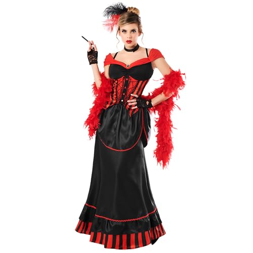 Boland - Kostüm Saloon Mädchen, 3-teilig, Faschingskostüm für Mottoparty, Halloween oder Karneval, Wilder Westen, Cowgirl Boland - Kostüm Saloon Mädchen, 3-teilig, Faschingskostüm für Mottoparty, Halloween oder Karneval, Wilder Westen, Cowgirl von Boland