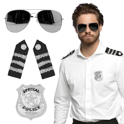 Boland - Kostüm Set, Brille, Brosche und Schulterpolster, Kostüm Set für JGA oder Karneval Boland - Kostüm Set, Brille, Brosche und Schulterpolster, Kostüm Set für JGA oder Karneval von Boland