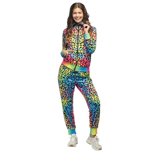 Boland - Kostüm Trainingsanzug Leopard, 80er Jahre Outfit, Jogginganzug für Karneval und Mottoparty, Bad Taste Outfit, Faschingskostüme Boland - Kostüm Trainingsanzug Leopard, 80er Jahre Outfit, Jogginganzug für Karneval und Mottoparty, Bad Taste Outfit, Faschingskostüme von Boland