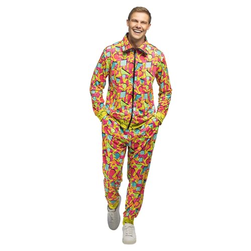 Boland - Kostüm Trainingsanzug Pop Art, 80er Jahre Outfit, Jogginganzug für Karneval und Mottoparty, Bad Taste Outfit, Faschingskostüme Boland - Kostüm Trainingsanzug Pop Art, 80er Jahre Outfit, Jogginganzug für Karneval und Mottoparty, Bad Taste Outfit, Faschingskostüme von Boland