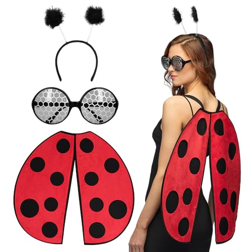 Boland Marienkäfer Käfer Glückskäfer Marienkäferflügel mit Fühlern auf Haarreif und passender Insektenbrille. Boland Marienkäfer Käfer Glückskäfer Marienkäferflügel mit Fühlern auf Haarreif und passender Insektenbrille. von Boland