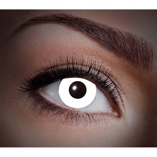Boland - Monatslinsen UV Flash, 1 Paar weiche Kontaktlinsen, reflektieren UV-Licht, ohne Sehstärke in PVC-Box, Kostüm Zubehör für Halloween und Karneval von Boland